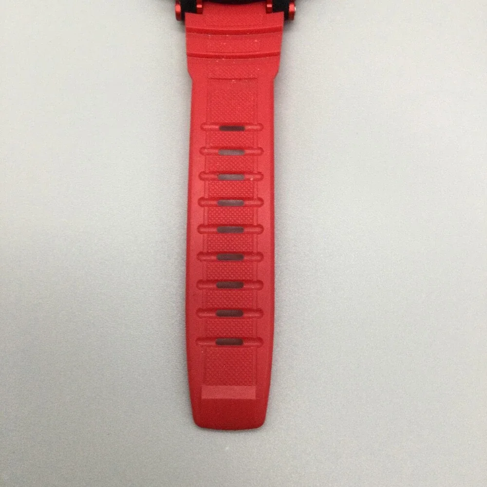 Armitron Pro Sport Mens Watch 53mm Gray Digital Backlight Red Resin Alarm 100M